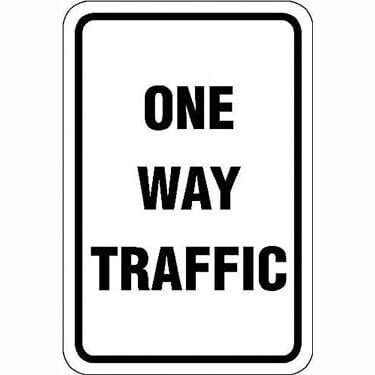One Way Traffic Sign