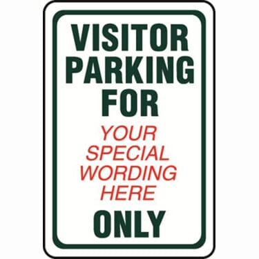 Visitor Parking Semi-Custom Sign