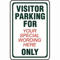 Visitor Parking Semi-Custom Sign