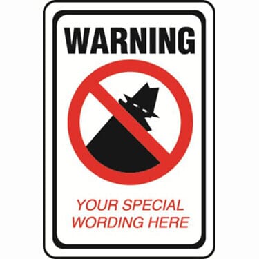 Warning Logo Semi-Custom Sign