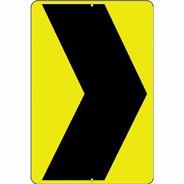 Chevron Hazard Sign