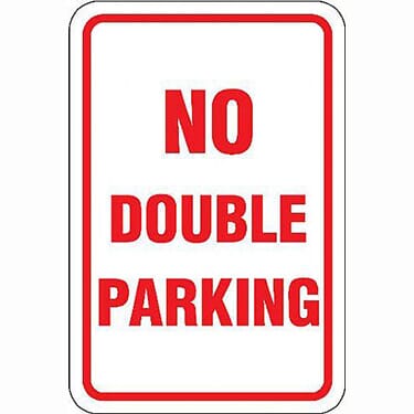 No Double Parking Sign