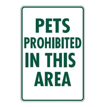 Pets Prohibited Sign