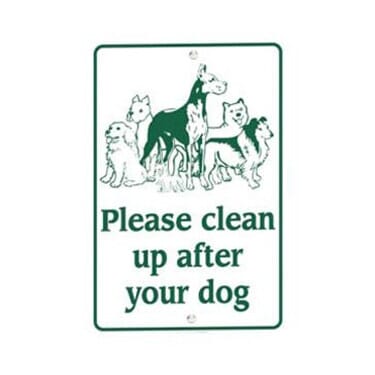 Please Clean Up After Your Dog Sign