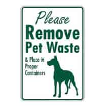 Please Remove Pet Waste Sign