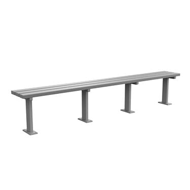 White aluminium bench discount seat