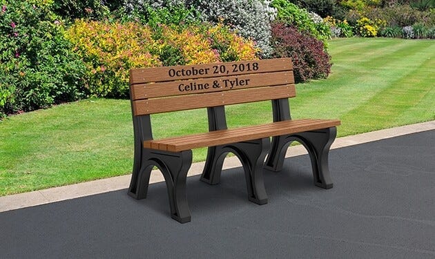 Wooden on sale memorial benches