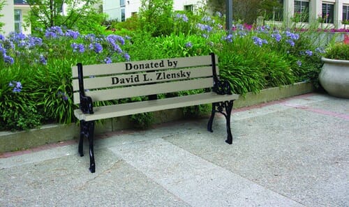 - - Products Inlay Bench with TreeTop Factory Color Memorial The by Bench Classic