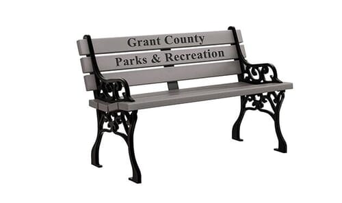 Classic Memorial Bench with Color Inlay - - The Bench Factory by TreeTop  Products | T-Shirts