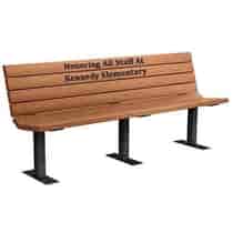 Champion Memorial Benches - Wood Grain Naturals