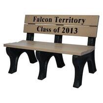 Memorial Inlay Park Benches