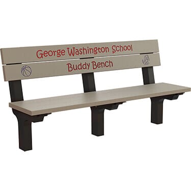 Recycled Plastic Inground Buddy Bench