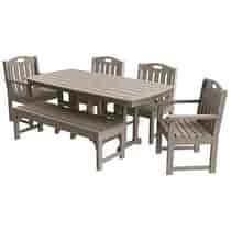 Traditional 6-Piece Large Patio Dining Set