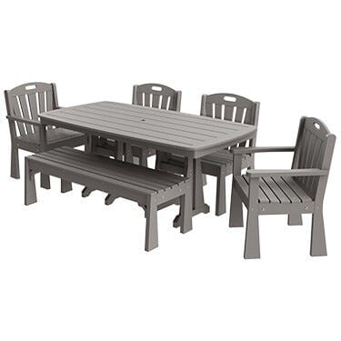 Sunburst 6-Piece Large Patio Dining Set