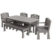 Sunburst 6-Piece Large Patio Dining Set