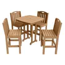 Traditional 5-Piece Bar Height Patio Dining Set