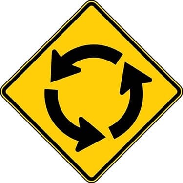 Roundabout Directional Sign