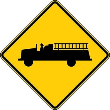 Emergency Vehicle Symbol Sign