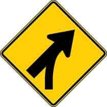Entering Roadway Merge Symbol Sign