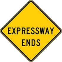 Expressway Ends Sign