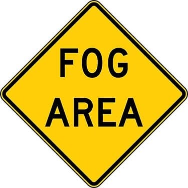 Fog Area Warning Sign
