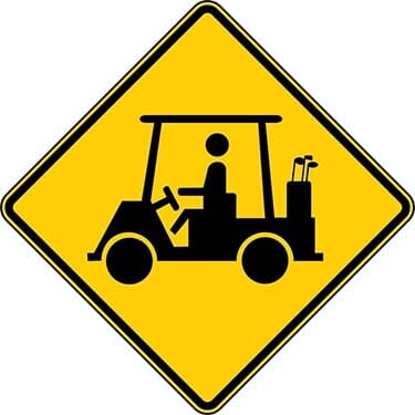 Golf Cart Symbol Sign