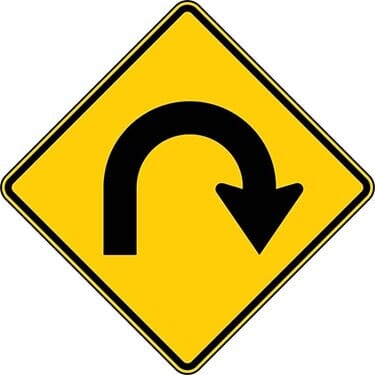 Hairpin Curve Symbol Sign