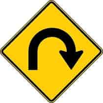 Hairpin Curve Symbol Sign