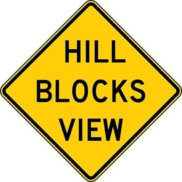 Hill Blocks View Sign