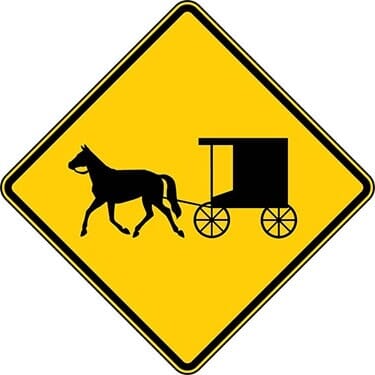 Horse and Buggy Symbol Sign