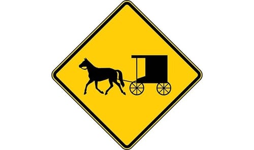 Horse and Buggy Symbol Sign