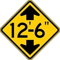 Low Clearance Symbol Semi-Custom Sign