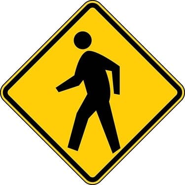 Pedestrian Symbol Sign