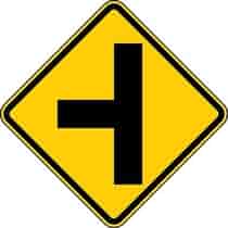 Right or Left "T" Intersection Symbol Sign