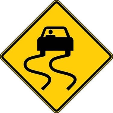 Slippery When Wet Symbol Sign