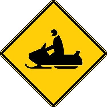 Snowmobile Symbol Sign