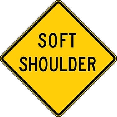 Soft Shoulder Warning Sign