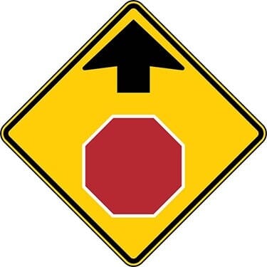 Stop Ahead Symbol Sign