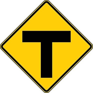 T-Intersection Symbol Sign