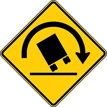 Truck Rollover Symbol Sign