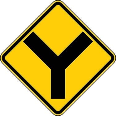 Y-Intersection Symbol Sign