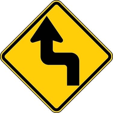 Left Reverse Turn Arrow Symbol, Diamond Sign