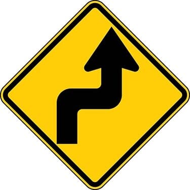 Right Reverse Turn Arrow Symbol, Diamond Sign