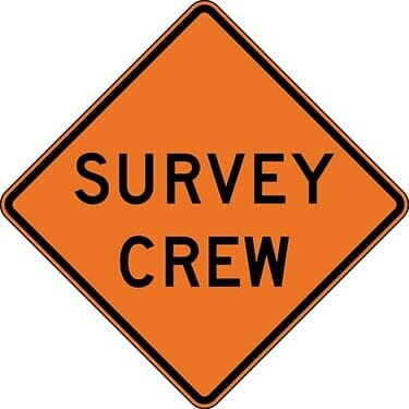 Survey Crew Construction Sign