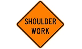 Shoulder Work Sign Set Shoulder Work Construction Sign SIGN-433 - - Barco Products