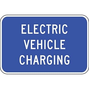 Electric Vehicle Charging Symbol Sign
