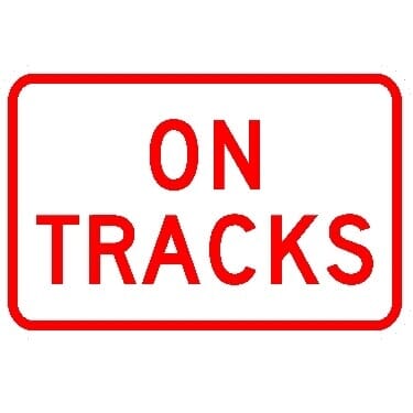 On Tracks Sign