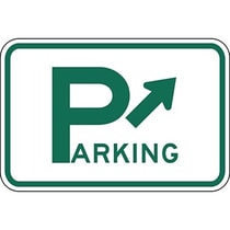 Parking Area with Right Arrow Sign