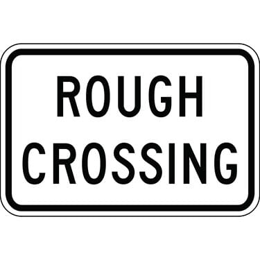 Rough Crossing Warning Sign