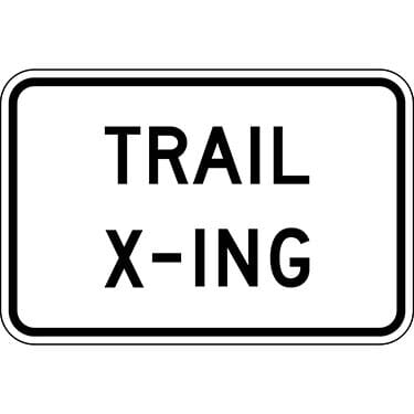 Trail  X-ing Warning Sign